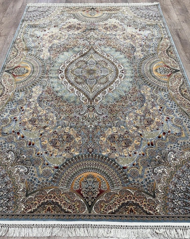 Ковер турецкий 3843 Абришим (Акрил - Хлопок, голубой)