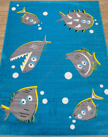 Ковер российский 20740-22088 Фэнси (Фризе, голубой)