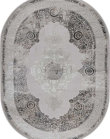 Ковер турецкий овальный 37908D Roma (полиэстер хит сет, бежевый)
