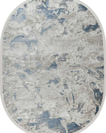 Ковер турецкий 39877A Nadejda овальный (Полипропилен, бежевый, голубой)