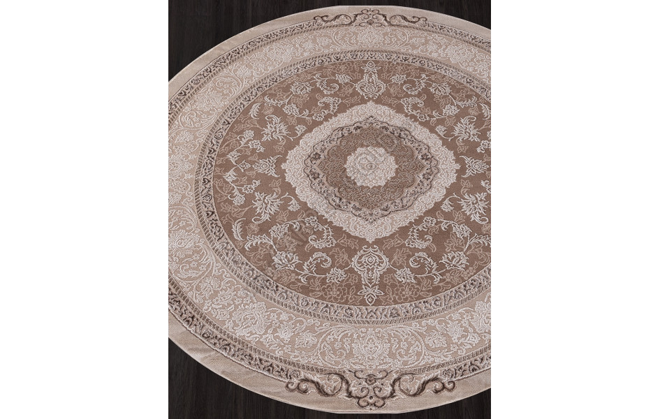 Ковер 03874B - BROWN / BROWN - Круг ARMINA
