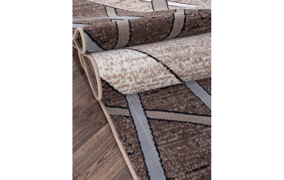 Ковер D487 - BEIGE-BROWN 2 - Прямоугольник - коллекция SIERRA