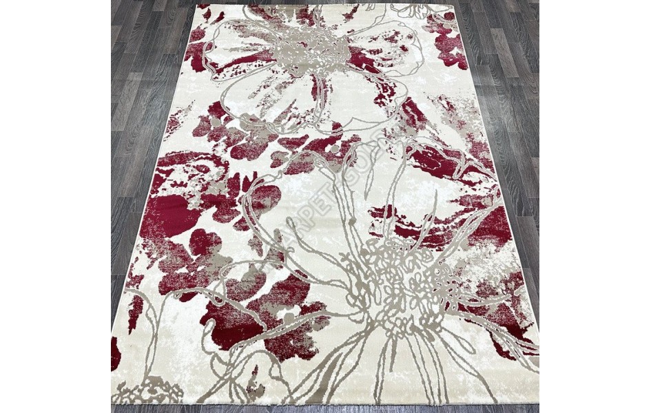 D094A_RED / LIGHT BEIGE Madison с цветами