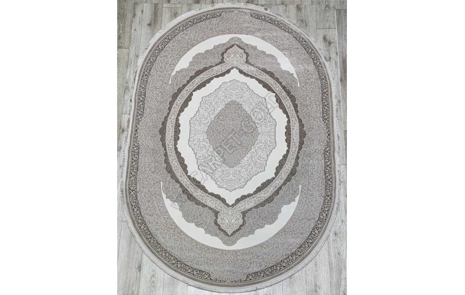 36845A OVAL L.BEIGE / D.VIZON Amber