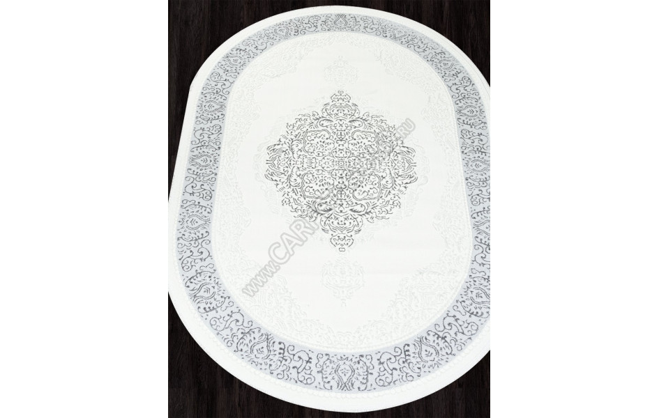 Ковер 00759B - CREAM HB / GREY FDY - Овал - коллекция SAHARA