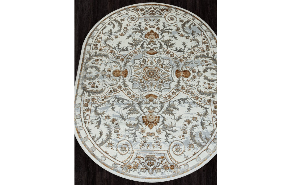 Ковер 00765A - GOLD FDY / CREAM HB - Овал - коллекция SAHARA