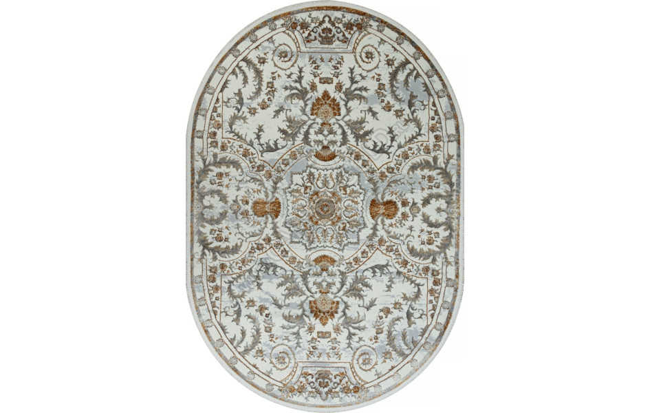 Ковер 00765A - GOLD FDY / CREAM HB - Овал - коллекция SAHARA
