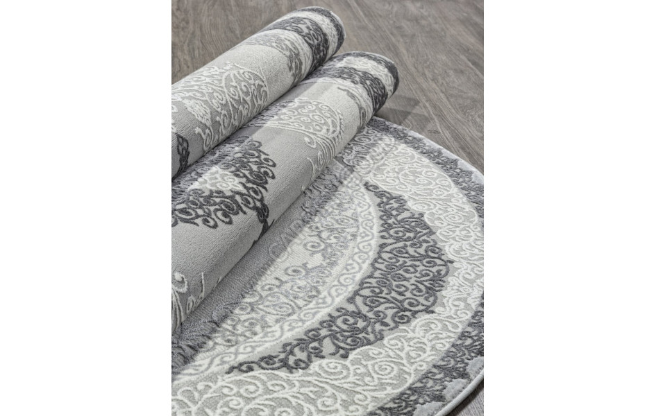 Ковер GL074G - GREY / GREY - Овал - коллекция NENSI