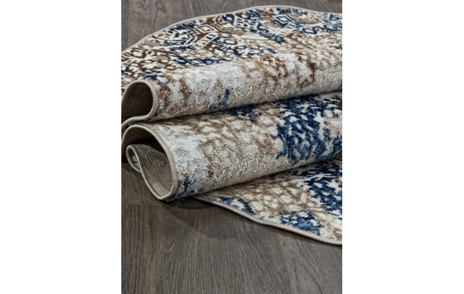 Ковер O1699 - 630 CREAM / BLUE - Овал - коллекция ANTEP