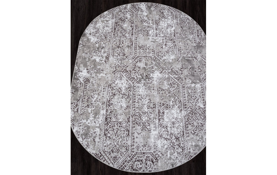 Ковер F390 - GRAY - Овал - коллекция SILVER
