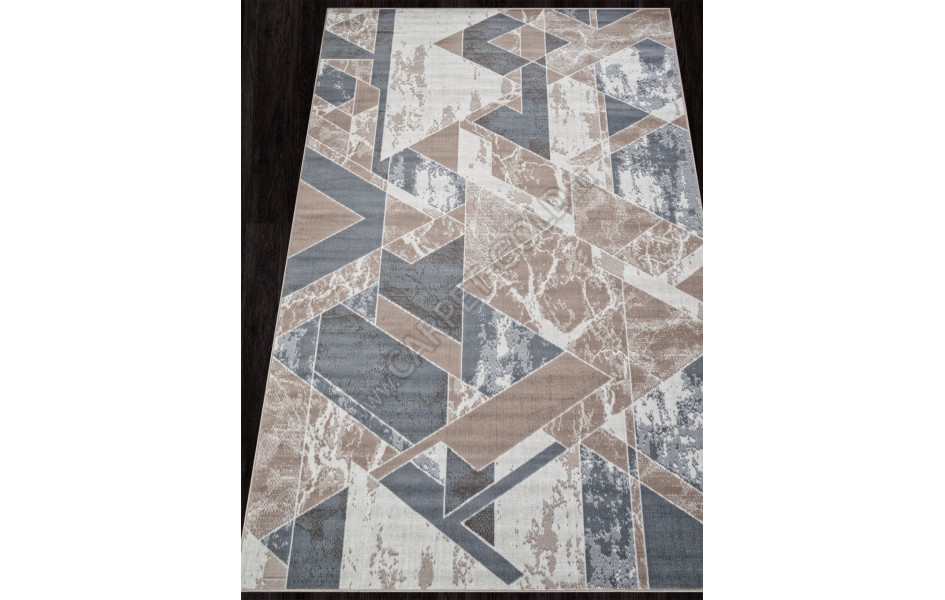 Ковер F354 - BEIGE-BLUE - Прямоугольник - коллекция SIERRA