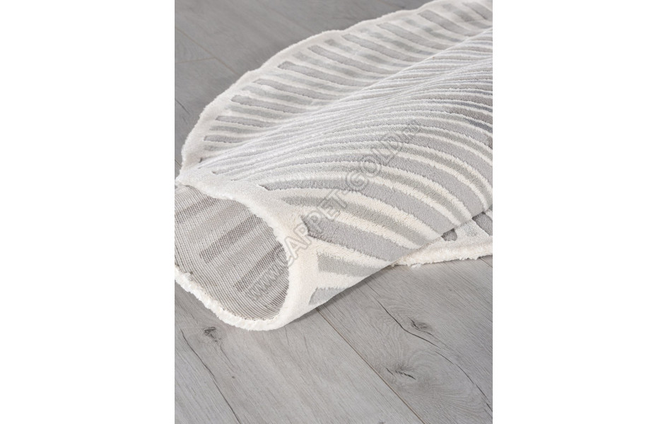 Ковер 00837G - GREY / GREY - Круг - коллекция SAFIR