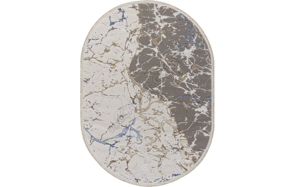 Ковер 27231A - GRY / NAVY - Овал - коллекция MOSSO