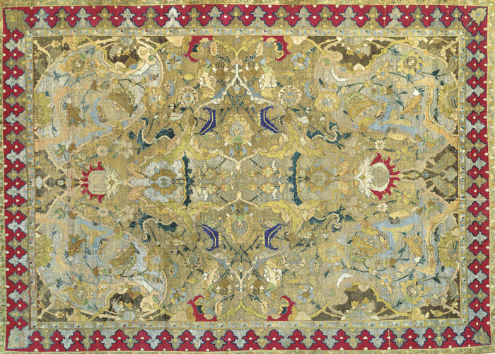 Ковер шелка Сефевидов Ковер шелка Сефевидов